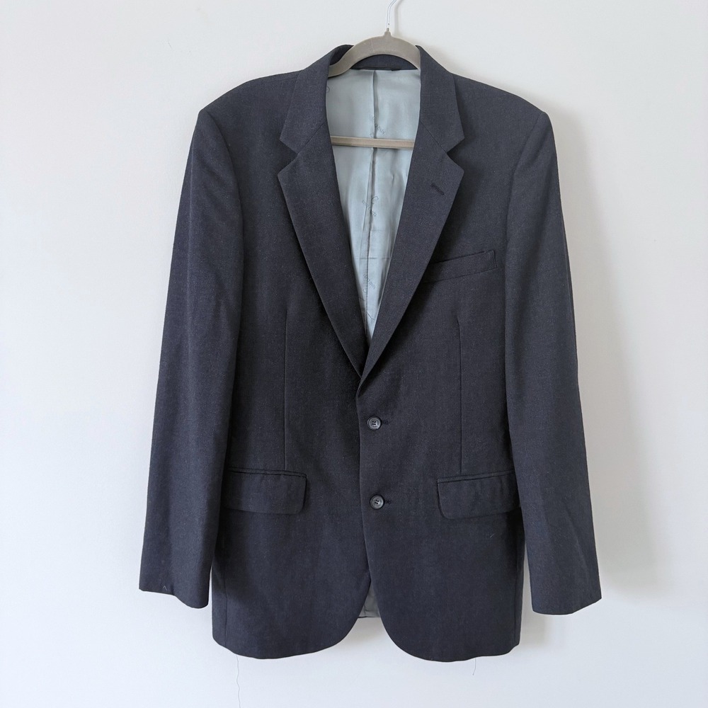 Nino‎ Cerruti Paris Rue Royale Mens Wool Blazer Blue Sport Coat 42R